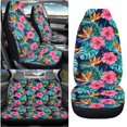 thumbnail image 5 of Qpednta Tropical Hibiscus Auto Seat Covers Full Set 4 Pack Vehicle Seat Protector Front and Rear Split Bench for Cars Easy to Install Cover Set Universal for Cars Truck SUV Van, 5 of 7
