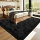 thumbnail image 4 of Alfombra LòutiRoot Home Black Fluffy 120 x 180 cm para sala de estar, 4 of 8