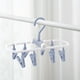 thumbnail image 1 of Percha plegable portátil | Tendedero de viaje con múltiples clips | Organizador de ropa de plástico que ahorra espacio con rotación de 360° | Tendedero resistente al viento para calcetines y ropa, 1 of 6