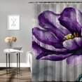 thumbnail image 2 of RUIYC Bathroom Shower Curtain Set with Hooks Floral Picture Waterproof Multiple Sizes White, 2 of 7