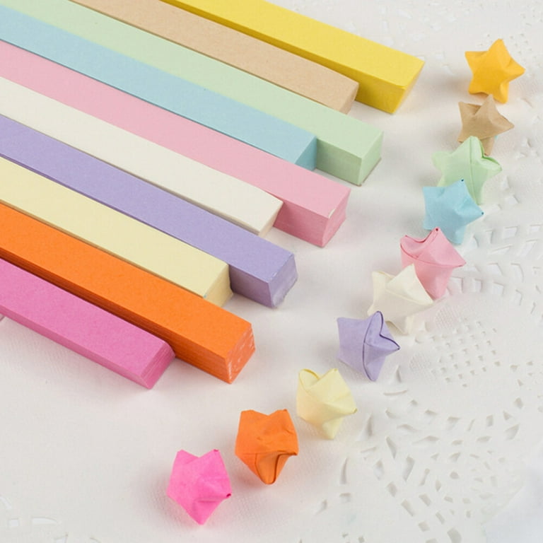 4050pcs Solid Color Origami Star Folding Paper Strips Pentagram