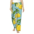 thumbnail image 2 of Kdxio Women's Comfy Stretch LemonPrint Drawstring Pajama Pants-Large, 2 of 9