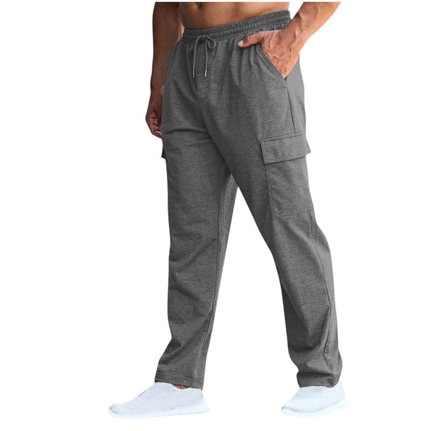 Pantalones largos de moda para hombre, pantalones deportivos con bolsillos y cintura elástica, pantalones deportivos, pantalones largos para hombre, pantalones de poliéster para hombre.