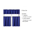 thumbnail image 2 of 3 pieces Kitchen window set 2 Curtain panels linen and 1 Valance Blackout Rod Pocket for Bathroom Home décor WK4 Royal Blue color, 2 of 5