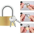 thumbnail image 4 of 4 Pack Small Padlock with Key, 20mm Solid Brass Padlock with Key, Solid Keyed Alike Padlocks with 3 Keys, Weatherproof Keyed Padlocks for Toolbox, Luggage, Backpacks, Gym and Fence, 4 of 6