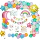 thumbnail image 3 of Conjunto de globos de aluminio para cumpleaños, diseño de escena de fiesta con diseño de arcoíris, puente, nube, sol y luna, 3 of 4