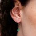thumbnail image 3 of ANGARA Natural Pear-Shaped Emerald Leverback Drop Earrings with Diamond in 14K White Gold for Women (Size-6x4mm) | May Birthstone, Anniversary, Jewelry Gift for Women | Natural Emerald Earrings, 3 of 7