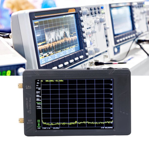 Analizador de frecuencia de espectro resolución de batería recargable conmutable de 100 KHZ a 53 GHZ Analizador de frecuencia Pantalla a color de 4 pulgadas para señal ANGGREK Otros