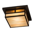 thumbnail image 5 of Meyda Tiffany 194880 Hyde Park "T" Mission 2 Light 21" Wide Flush Mount Square Ceiling, 5 of 7