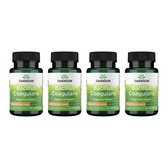 Swanson Bacillus Coagulans - Natural Probiotic Supplement Supporting Digestive Health w/ 6 Billion CFU - May Support GI & Overall Gut Health - (60 Veggie Capsules)