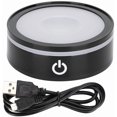 thumbnail image 1 of Crystal Led Light Base,Multicolor Changing USB Power Light Display Base Show Stand Display Holder with Sensitive Touch Switch for 3D Crystal,Crystal Ball,Art Glass,Jewelry (Black), 1 of 8