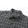 thumbnail image 3 of ZUKMRJPC Men's Vintage Plaid Shirts Long Sleeve Classic Button Down Lapel Casual Shirt Jacket Lightweight Work Shirt with Flap Pocket, 3 of 7