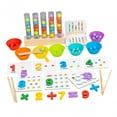 thumbnail image 1 of Milaget Rainbow Clips Beads Toys Fine Motor Math Counting Toy for Girls Age 3~6 5 Tubes, 1 of 9