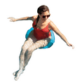 thumbnail image 7 of Wahu Hydro Pod Light Blue Float/Blue Mesh - Versatile Pool & Beach Float, Use 15 Ways, 7 of 7
