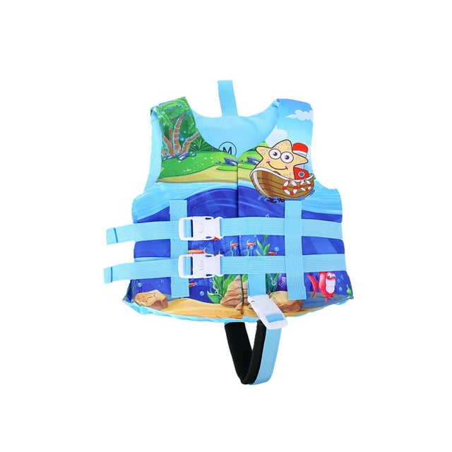 SAYOO Swimming Life Jacket, Children'S Swimming Life Jacket Cartoon Animal Print Floating Life Jacket With Lockable Buckle, Training Floating Swimsuit, Girls And Boys Swimming 2-8 Years Old