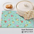 thumbnail image 5 of Placemat, Pioneer Flower Floral Print Pattern Place Mats Table Mat Set Of 2, PVC Washable Placemats for Party Kitchen Dining Decoration, 18x12 Inch, Fade Resistant, 5 of 6