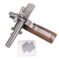 thumbnail image 2 of Manual Leather Strip Cutter, Automatically Springs Back Leather Strap Cutter Handheld Construction 10-60MM Adjustable  for DIY, 2 of 7
