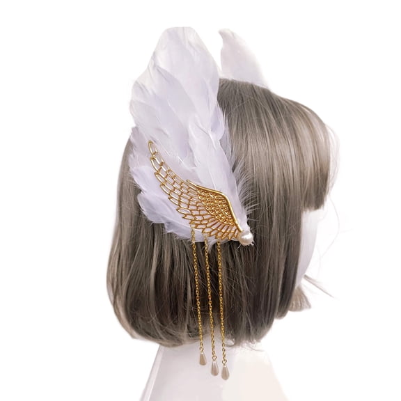 UNTERING Hairpin Wing Hairclips Girls Anime Maid Hair Clip Cosplay Headdress Women Show Lolita-Style Headwear