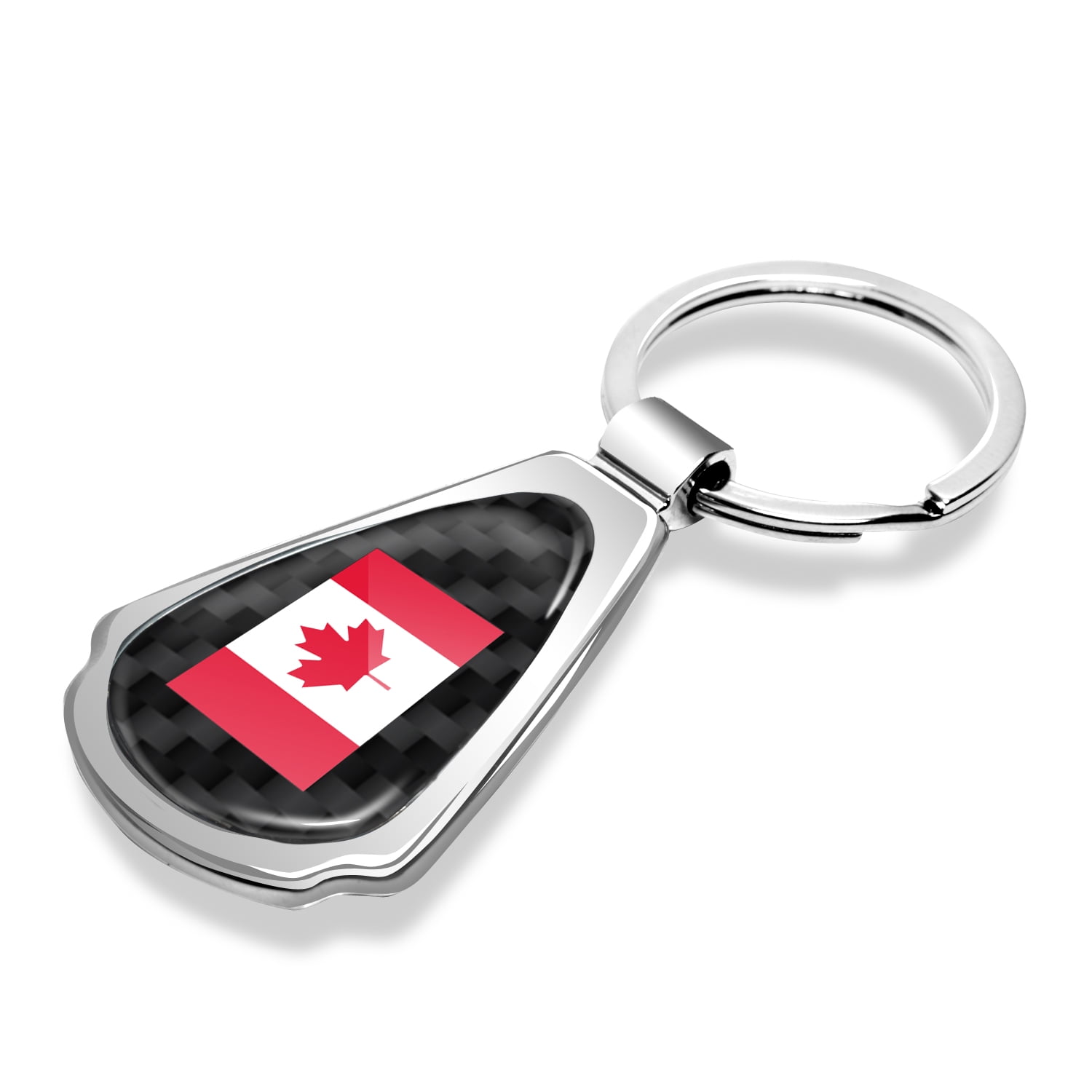Details about   Canada Leaf National Flag Real Carbon Fiber Gunmetal Gray Teardrop Key Chain 