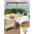 thumbnail image 6 of 54x80 Inch Outdoor Tablecloth with Umbrella Hole Zipper Rectangle Duck Flower Rectangular Tablecloths Outside Waterproof Cute Farm Animal Pastoral Pastel Blooms Patio Table Cover for Picnic Party, 6 of 8