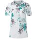 thumbnail image 4 of Cárdigan Para Mujer, Camisa Con Botones, Manga Corta, Cuello en V, Solapa, Estampado Floral, Blusas Casuales Odeerbi  ODB127554, 4 of 6