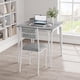 thumbnail image 5 of 3-piece estilo rural dining mesa set para 2: small, space-saving mesa con 2 cozy sillas - blanca & gray, great para apartments, 5 of 6