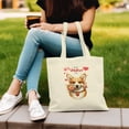 thumbnail image 3 of Happy Valentine's Day Corgi holding flowers Canvas Tote Bag Welsh Corgi Dog Lover Gifts Idea Reusable Shopping Grocery Bag - 03005, 3 of 5