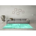 thumbnail image 3 of Ahgly Company Indoor Rectangle Patchwork Turquoise Blue Transitional Area Rugs, 3' x 5', 3 of 4