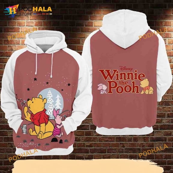Piglet Winnie The Pooh Hunny Disney All Over Print 3D Hoodie