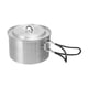 thumbnail image 1 of Olla de camping, utensilios de cocina para agua hirviendo, antiadherente, portátil, práctica, con tapa. Mango doble, 1 of 9