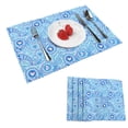 thumbnail image 1 of DouZhe Polyester Placemats Ensemble de 4, Motif Paisley Bleu Style Indien Résistant à la Chaleur Place Mats pour Table à Manger, 12 Pouces x 18 Pouces, 1 of 6