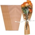 thumbnail image 1 of wefenad 50 Piezas de Papel para Ramos, Cubierta de plástico Transparente para Flores, Bolsa de Papel Kraft para Ramos, Papel para Flores, Bolsa para Flores (17,9 x 9,8 x, 1 of 3