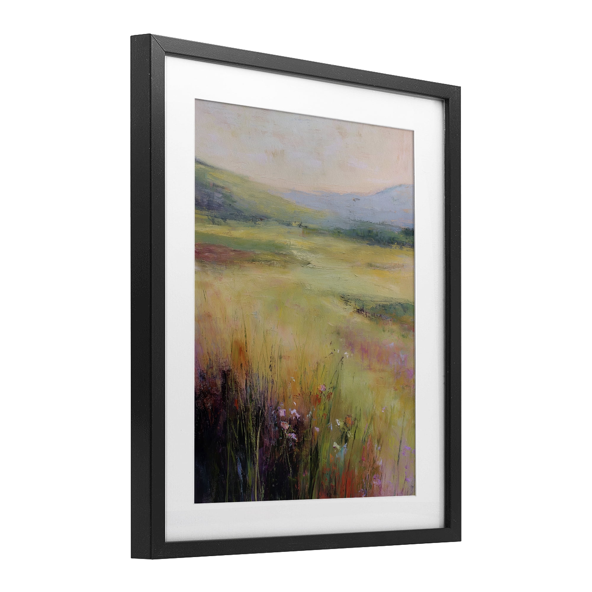 Stupell Industries Green Valley View Black Framed Print Under Glass, design by Svetlana Aleynikova