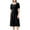 Black, variant on yillto Womens Summer Dress Square Neck Puff Short Sleeve High Waist Dresses Elegant Dressy Midi Dress