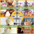 thumbnail image 5 of Commercial Chocolate Fountain 5 Tiers 13.2 Lbs Nacho Cheese Fountain Stainless Steel Hot Fondue Fountain Machine for Bakery, Party, Gathering, Wedding, Rental, Knob Control, 5 of 5