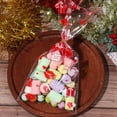 thumbnail image 2 of Whigetiy 50 Pcs Valentine Cellophane Bags Cookie Treat Bag Heart Clear Plastic Candy Bags Party Favor Gifts Goodies Bags for Gift, 2 of 10