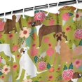 thumbnail image 3 of Cute Boxer Dog and Flowers Florals Shower Curtain 72"x72" ,Bathroom Decorative Shower Curtains Set with 12 Hooks,Modern Waterproof Washable Shower Curtain, 3 of 6