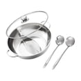thumbnail image 3 of GROWTH TANK Pot with Divider Cookware Kitchenware Cookware Cooking Pot for Party Travel With With spoon and lid, 3 of 9