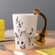 thumbnail image 2 of Music Ceramic Mug Cute Coffee Tea Milk Stave Mugs,Blue Saxophone, 2 of 5
