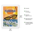 thumbnail image 2 of Miami Florida - The Sunshine State - Vintage Travel Poster by David Klein c.1955 - Japanese Unryu Rice Paper Art Print (Unframed) 12 x 16 in, 2 of 4