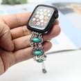 thumbnail image 2 of Suitable for Apple Watch Strap Bohemian Style Family Style IWatch Metal Turquoise Bracelet, 2 of 7