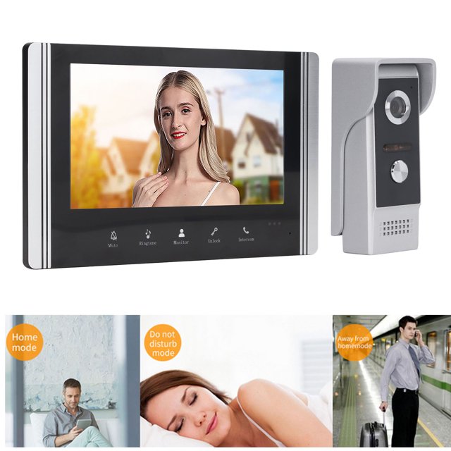 De Intercomunicación con Timbre de Video WIFI Inalámbrico de 7 Pulgadas Smart 1 para 1 de Entrada de Videoportero con Control Remoto de Teléfono Visual para Villa