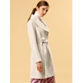 thumbnail image 2 of Abrigo De Invierno Midi Con Cinturón Y Un Solo Pecho Para Mujer Beige S, 2 of 6