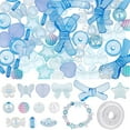 thumbnail image 3 of 150Pcs 13 Style Acrylic Assorted Candy Beads Round Color Beads Flower Beads Pastel Candy Star Heart Butterfly Bead Round Beads, 3 of 9