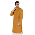 thumbnail image 3 of Atasi Cotton Kurta Solid Ethnic- Festive Long Shirt W/ Pintuck Traditional Indian Wear For Men's, 3 of 7