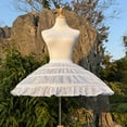 thumbnail image 3 of Women Short Petticoat Skirt 3 Hoop Adjustable Underskirt Half Slips for Cosplay, 3 of 8