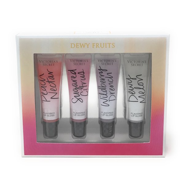Victoria's Secret Lip Gloss Gift Set Peach Nectar, Sugared Citrus