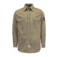 thumbnail image 1 of BOCOMAL FR Camisas para hombres 6.25 oz Camisa ligera de soldadura resistente a las llamas Camisa ignífuga de color caqui para hombres, 1 of 5