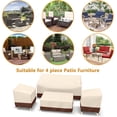 thumbnail image 3 of Patio Furniture Covers 4 Piece Set Outdoor Furniture Covers Waterproof, Heavy Duty 600D Patio Furniture Set Cover for Chairs, Couch, Table Coffee, Beige, 3 of 13