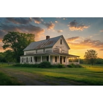 Wooden Jigsaw Puzzle 500 Piece Vintage Farmhouse at Dawn Wooden Jigsaw Puzzles Challenging Educational Fun Interactive Toys for Family Creative Gift